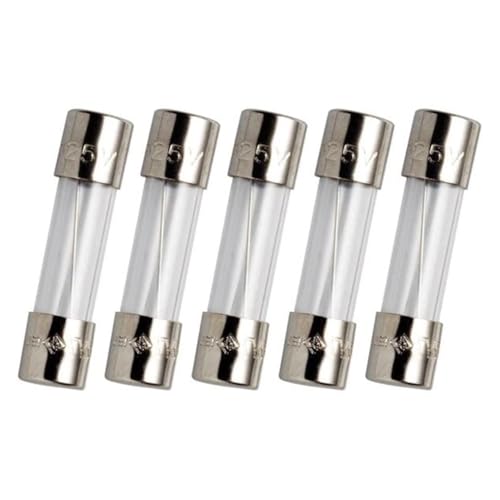 Confezione da 5, fusibile in vetro GDC 800mA 125v/250v, T800ma GDC800mA G-