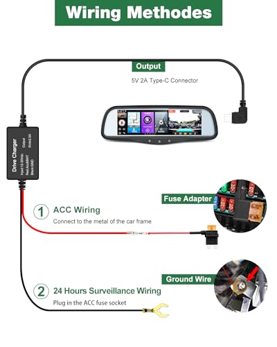 Kit de cable duro para cámara de salpicadero que evita descargas con protección de voltaje 4