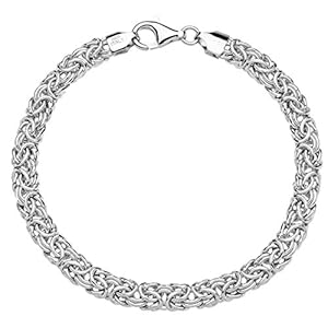 Miabella italian 925 sterling silver byzantine bracelet for women handmade in italy  urban country home decor