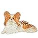 Produktbild LiuliuBull Papillon Hund Kristall Bejeweleled Schmuck Box Handgemachte Schmuckkästen Hund Statue Decoation Geschenk (Color : Brown)
