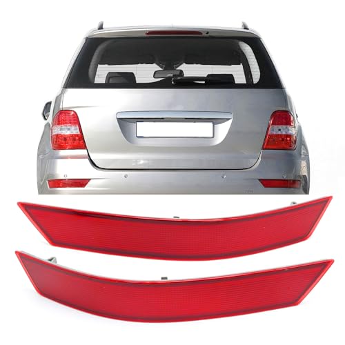 Image of MDEOOSKY Rear Bumper Reflector Assembly Left & Right Pair Set Replacement for Mercedes-Benz W164 ML320 ML350 ML500 2008-2011 Replaces ‎1648200374 1648200674