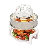 20L Glass Air Fryer Oven, Infrared Convection Halogen Countertop Cooker, Healthy Cooking Large Capacity Air Fryer for French Fries, Chicken & Chips