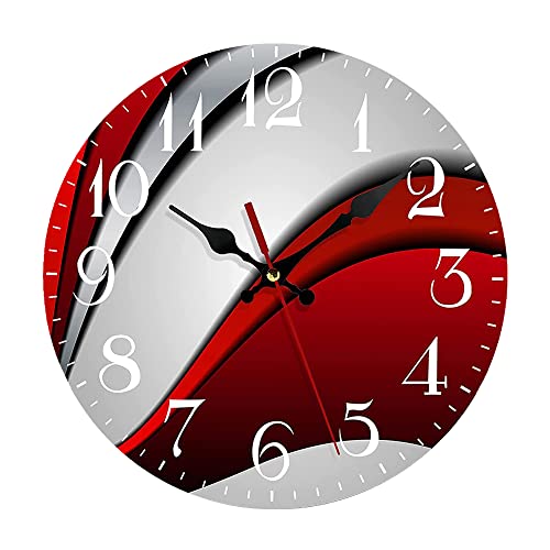 DOTBUY-SHOP Horloge Murale Silencieuse à Quartz 30CM, Horloge Design Moderne, 3D Multicolore Mute Pendule Murale Ronde pour La Chambre École Salon Cuisine...