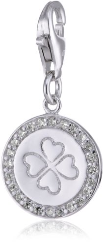 Dije de plata s.Oliver Clover con acabados joyeros de alta gama