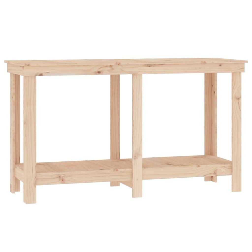 vidaXL Banco de Trabajo Mesa Herramienta Estantería Estante Taller Garaje Bricolaje Cargas Pesadas Almacenamiento de Madera Maciza de Pino