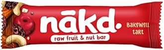 Nakd Bakewell Tart Natural Fruit & Nut Bars - Vegan - Healthy Snack - Gluten Free - 35g x 48 bars