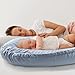 Hooyax Baby Lounger Cover Only, 100% Cotton Newborn Nest Cover, Soft Portable Baby Nest Replacement Cover for Boys Girls, Breathable Infant Lounger Covers, Baby Essential (Blue)