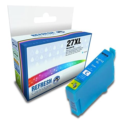 Refresh Cartridges Remanufactured Ink Cartridge Replacement for Epson 27XL Cyan High Capacity (C13T27124012) Cover