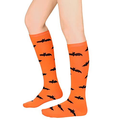 Image of Zando Striped Knee High Socks for Women Athletic Running Long Tube Socks Casual Knee High Stockings