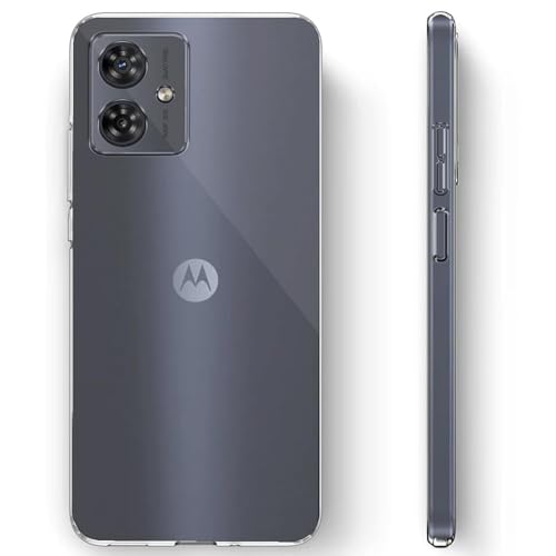 Image of Amazon Brand - Solimo Mobile Cover for Motorola Moto G54 5G / G64 5G (Silicon Super Clear Soft & Shockproof Back Case, Camera Protection), Transparent