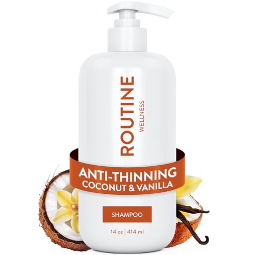 Routine Wellness Anti-Thinning Deep Conditioner for Thinning Hair - DHT Blocker for Hair Loss in Men & Women - Promotes Healthy Hair - Coconut & Vanilla 14oz