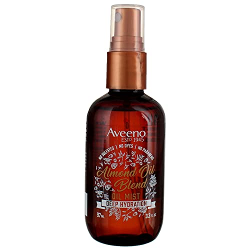 Aveeno Oil Mist Almond Oil Blend 3.3 Ounce (Deep Hydration) (97ml) (2 Pack)
