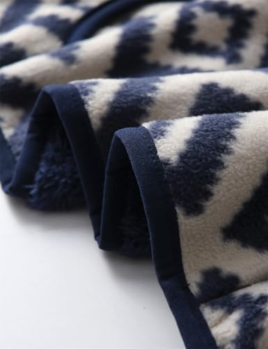 Image of Kids Printed Polar Fleece Jacket Toddler Baby Boys Girls Autumn Winter Warm Sherpa Lining Outerwear Soft Lightweight(90)