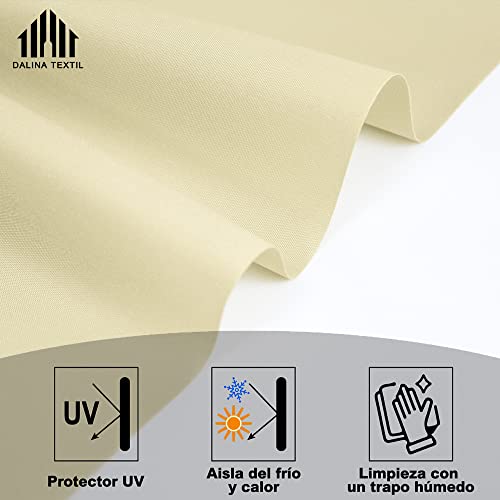 Miniatura 3 de Dalina Textil - Estor Enrollabre Translúcido 120x180cm Ancho X Largo , Pesiana Enrollable Liso Pasa La Luz 40 , Medida De La Tela 117x175cm Beige Claro