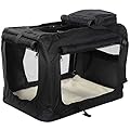 MOOL Lightweight Fabric Pet Carrier Crate for Dogs, Cats or Small Animals, Black
