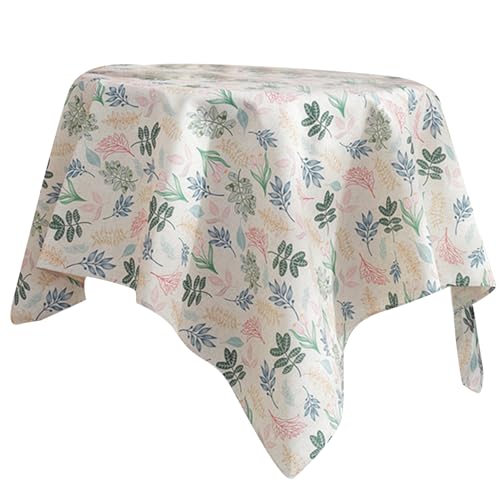 Nappe en lin de coton verte imprimée pour table de cuisine et bureau