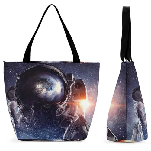 Sac à bandoulière grande capacité Planète Espace sac femme imperméable avec zips solides