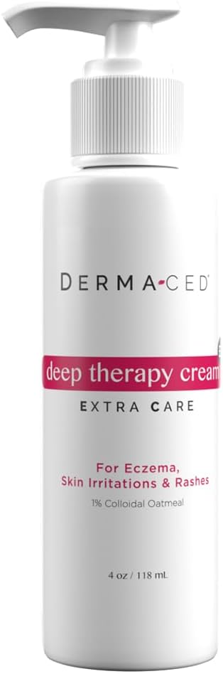 Deep Therapy Cream EC for Fast Eczema, and Psoriasis Support - Unscented - Contains Colloidal Oatmeal, Jojoba Oil, Licorice, Beeswax, and More