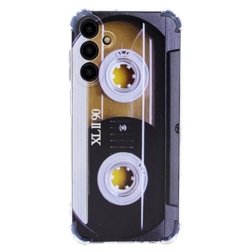 TNCYOLL Compatible with Samsung Galaxy A15 5G Cool Case,Cassette Tape Shockproof Music Cool Phone Case Bumper Protective Cover for Samsung Galaxy A15