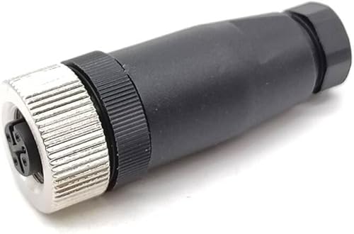 Miniatura 3 de Elecbee Conector de cable M12 Circular Impermeable Enchufe de Aviación Terminación de Tornillo Instalable en Campo Desapantallamiento Recto