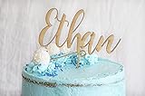 Name Birthday Cake Topper | Custom Cake Topper Personalized | Gold, Silver, Rose Gold, & Wood Cake Topper