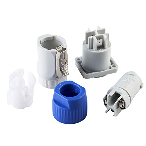 Wecan 4 Packs Conector Powercon Hembra 3 Pines miniatura 7