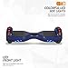 cho Colorful Wheels Series Hoverboard Safety Certified Hover Board Electric Scooter with Built in Speaker Smart Self Balancing Wheels (Blue)
