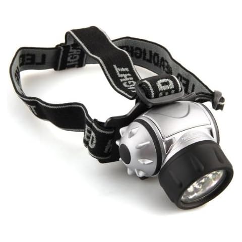 TOMOUNT Adjustable 12 White Bright LED Headlight Flashlight Head Lamp Headlamp Cover