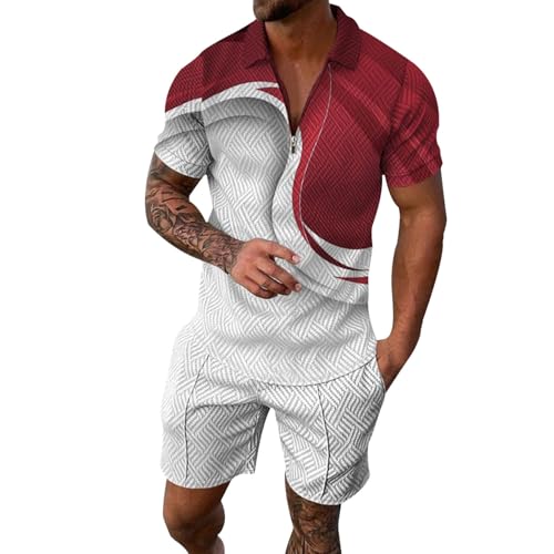 Costume homme été avec pantalon droit imprimé et veste à revers cranté de cérémonie