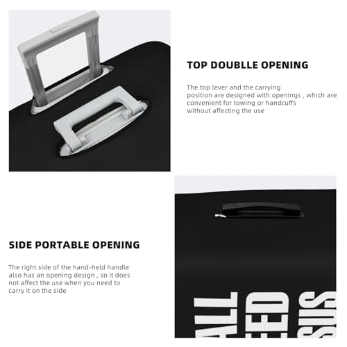 Y'All Need Jesus Luggage Covers Dustproof Anti-Scratch Luggage Baggage Covers Elastic Washable 18-21 Inch Suitcase Cover4