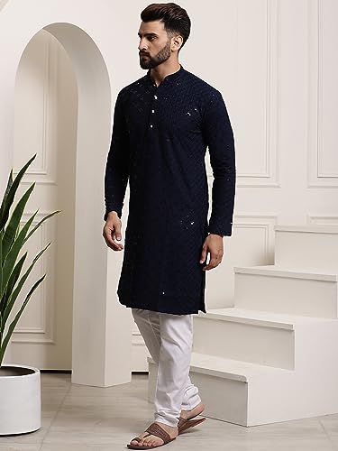 Sojanya (Since 1958 Men'S Pure Cotton Sequence Kurta & Pyjama Set3