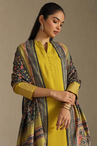 Image of Soch Womens Silk Blend Woven Design Suit Set