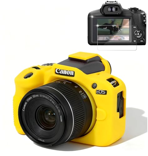 Funda de silicona para cámara Canon EOS R100 amarilla miniatura 1