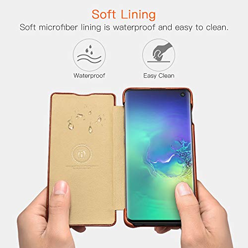 Custodia Galaxy S10, Icarer Flip Folio Premium