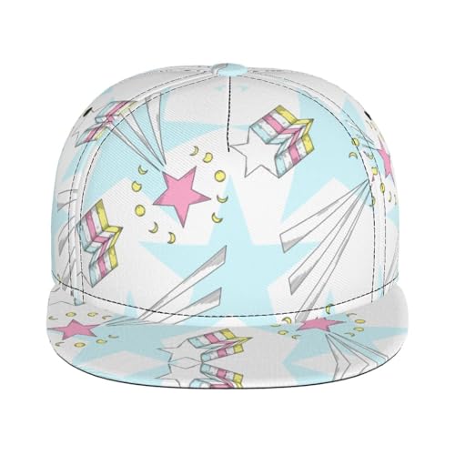 Religious Mysticism Fashion Flat Brim Baseball Cap â€“ Stylish Unisex Cap with All-Over Print Design â€“ Breathable Lightweight Hat for Daily Wear, Outdoor Activities, and Travel Black2