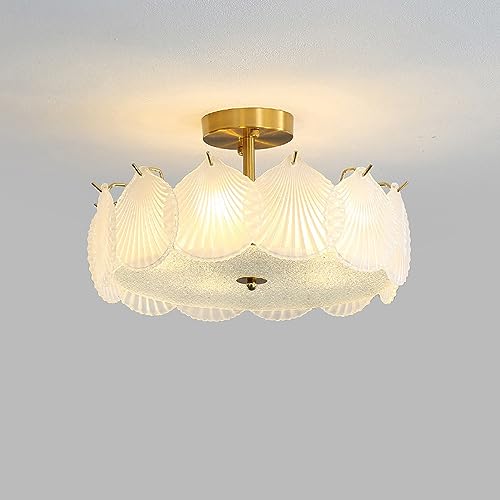 Plafonnier moderne Coquille avec diffusion lumineuse homogène antireflet