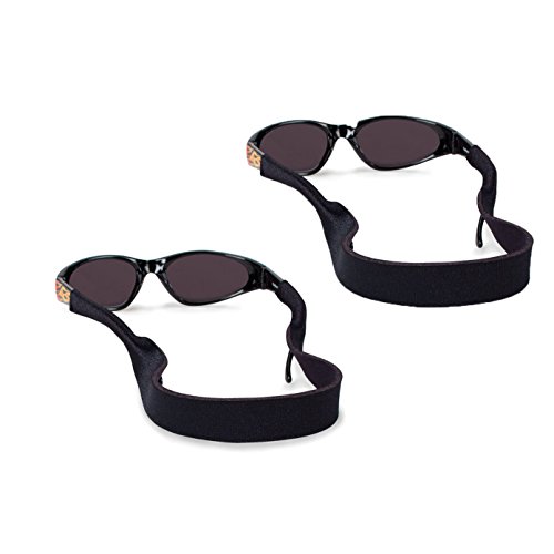 Croakies Kids Neoprene Elastic Eyeglass and Sunglass Retainer / Strap For Children, Black