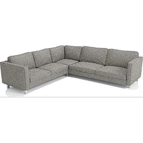 The Heavy Duty Karlstad Corner Sofa (2+3/3+2) Replacement Cover is Custom Made Compatible for IKEA Karlstad Sectional Slipcover (Durable Flax Polyester) Cover