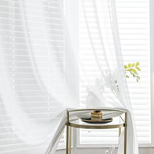 MIRTIKA Cortinas Poliéster Translúcida Fresca Transparente Salon Ventana Visillo Moderno para Sala Cuarto Dormitorio Habitación Comedor Cocina Salón Sala de Estar (1 Unidad 132x274 cm)