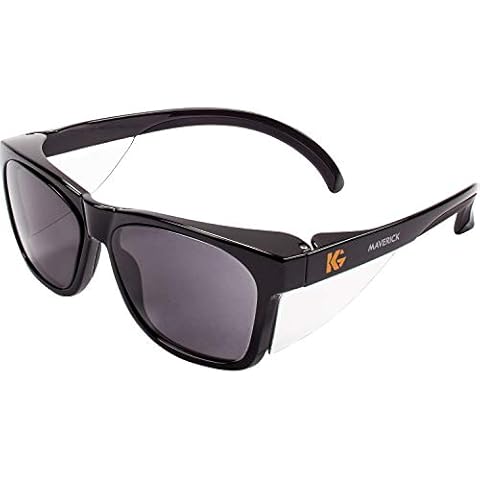 KLEENGUARD KCC49311, Maverick Safety Eyewear, 1 / Each, Smoke Gray Body,Smoke Lens,Black Frame Cover