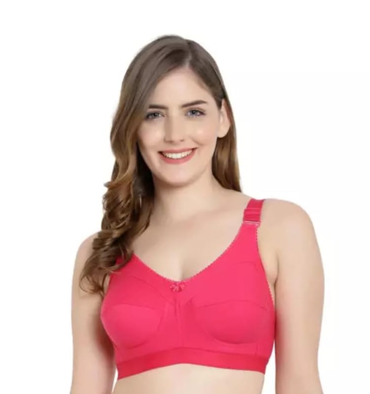 vinaksh Women Plus Size Heavy Bust Full Coverage Non-Padded,Non Wired Pure Cotton Everyday Bra-picture-47