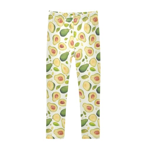 KLL Funny Avocado Girls Legging Comfortable Full Length Pants Gym