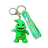TLDXDOU Halloween Nightmare before Christmas Horror Keychain, Jack Sally Silica Gel Key Ring for Women, Men (5)