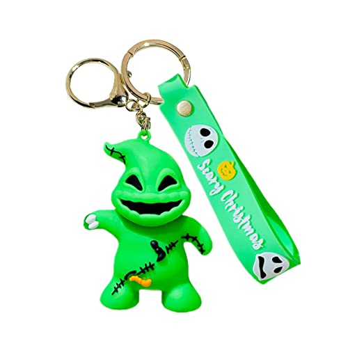 TLDXDOU Halloween Nightmare before Christmas Horror Keychain, Jack Sally Silica