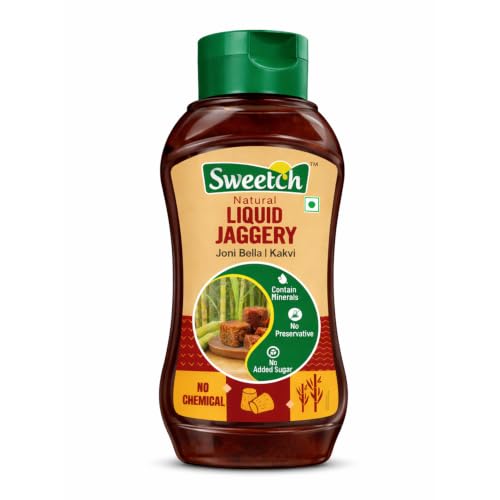 Image of Sweetch Natural Liquid Jaggery (Kakvi) 400 gm | Natural Sugarcane Gur Syrup | No Preservatives, Chemical-Free | Unrefined Traditional Liquid Gud for Tea, Milk & Daily Use