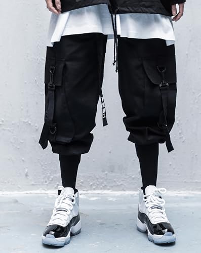 Niepce Inc Japanese Streetwear Techwear Cargo Pants for Men with Straps2