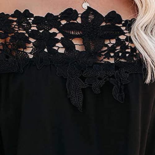 Ladies Autumn Winter Lace Off Shoulder Sweatshirt Long Sleeved Casual Color Sweater 3x Womens Tops plus Size4