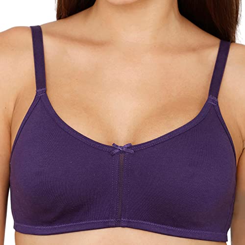 Image of Zivame Women's Polyester Cotton Error:# Non-Wired Classic T-Shirt Bra (ZI1882 Purple 32B)