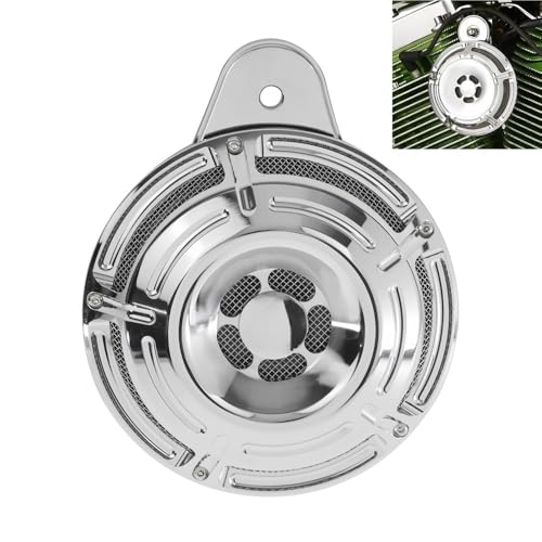 Cubierta de parlante para manubrio de motocicleta aluminio cromado miniatura 2