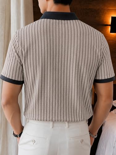 Image of Noble Monk Men's Regular Fit Polo Neck T-Shirt | Half Sleeve